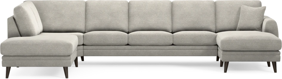 Eden - 3-sits soffa med divan vänster och schäslong höger - Grå