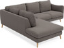 Madison - 2-sits soffa med divan vänster - Brun