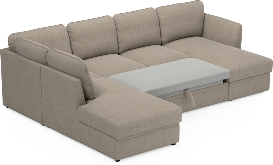 Öland - Bäddsoffa med divan vänster och schäslong höger - Beige