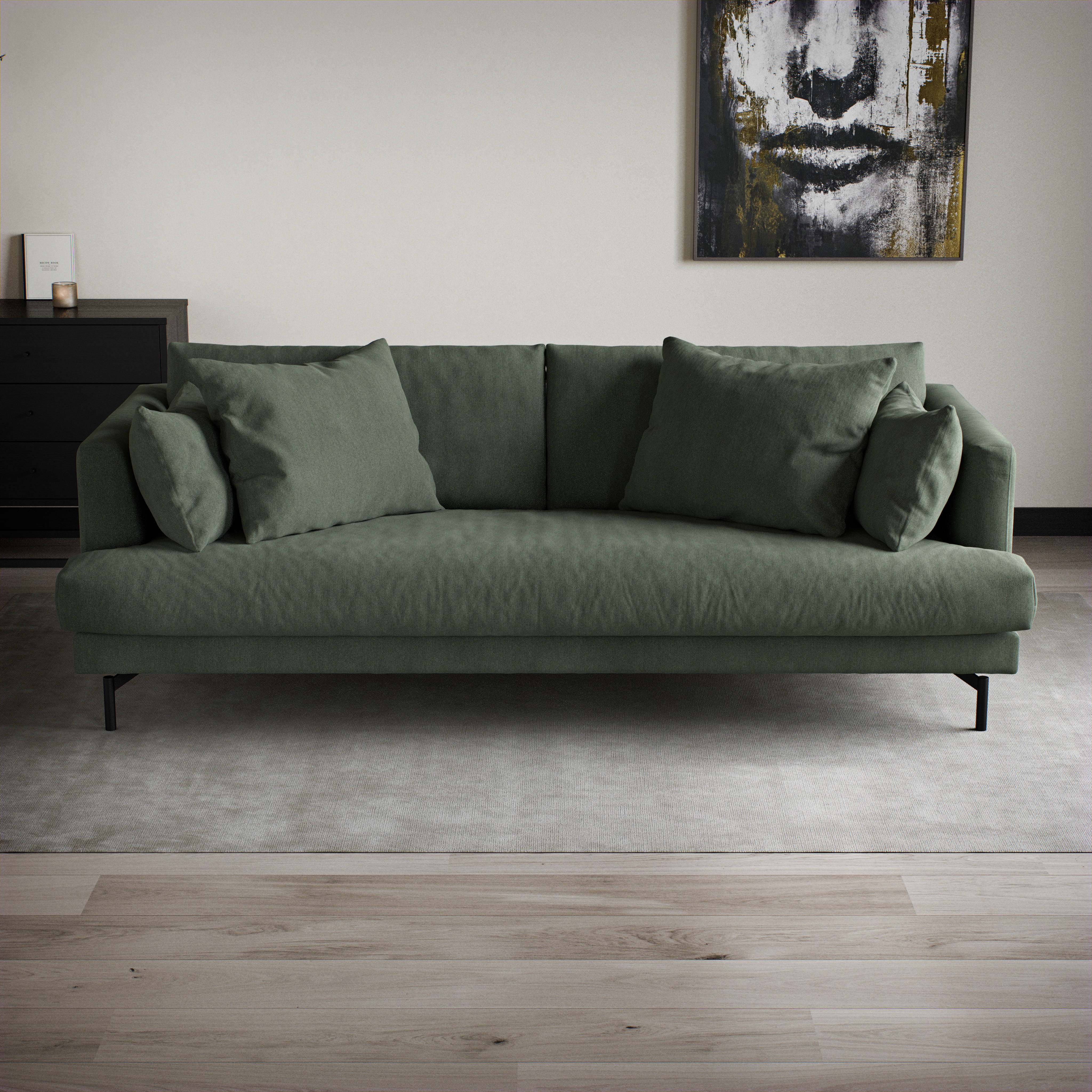 Harper - 3-sits soffa, hel dyna - inspiration