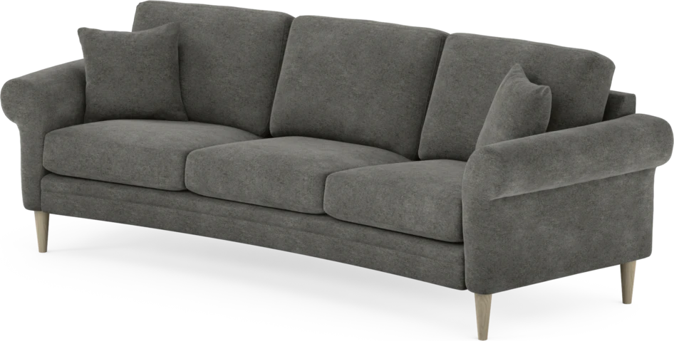 Eden - 3-sits soffa svängd - Grå