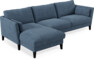 Winston - 3-sits soffa med schäslong, vändbar - Blå