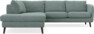 Madison - 2-sits soffa med divan vänster - Turkos