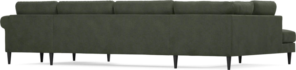 Bridge - 3-sits soffa med divan vänster och schäslong höger - Grön
