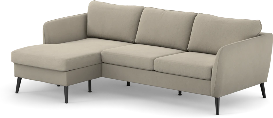 County - 3-sits soffa med flyttbar schäslong - Grå