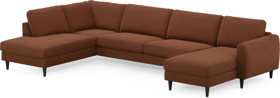 Bridge - 3-sits soffa med divan vänster och schäslong höger - Orange