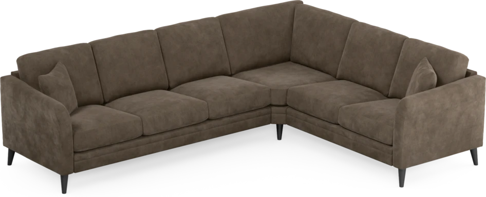 Eden - Hörnsoffa, 3+2-sits - Brun