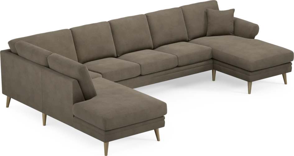 Eden - 3-sits soffa med divan vänster och schäslong höger - Beige