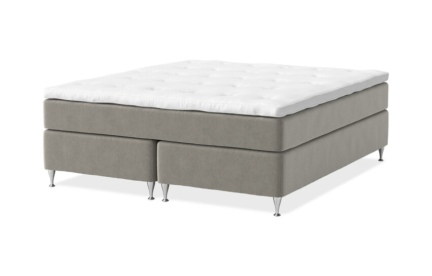 Sleep Delux - Kontinentalsäng, dubbelsäng med bäddmadrass Dream Delux vit - Beige