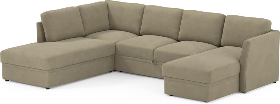 Öland - Bäddsoffa med divan vänster och schäslong höger - Beige