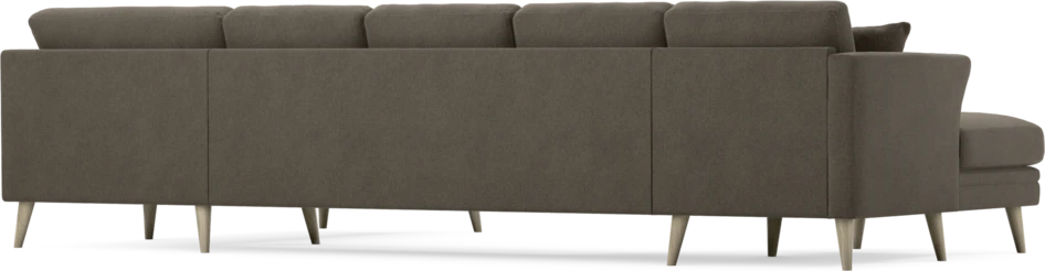 Eden - 3-sits soffa med schäslong vänster och divan höger - Brun