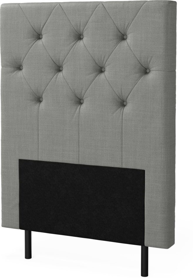 New York pikerad - Sänggavel, 90-210 cm - Grå
