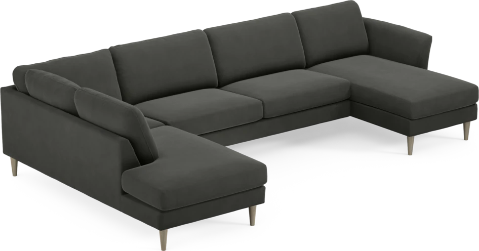 Bridge - 3-sits soffa med divan vänster och schäslong höger - Grå