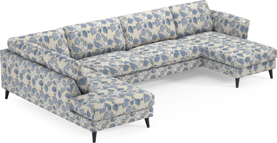 Bridge - 3-sits soffa med divan vänster och schäslong höger - Blå