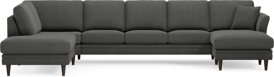 Eden - 3-sits soffa med divan vänster och schäslong höger - Grå