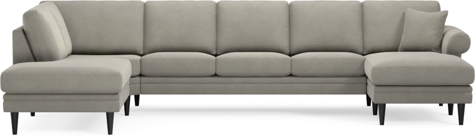 Eden - 3-sits soffa med divan vänster och schäslong höger - Grå