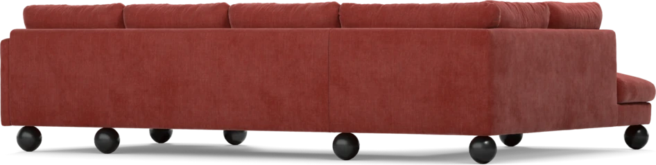 Madison - 2-sits soffa med divan vänster och schäslong höger - Rosa