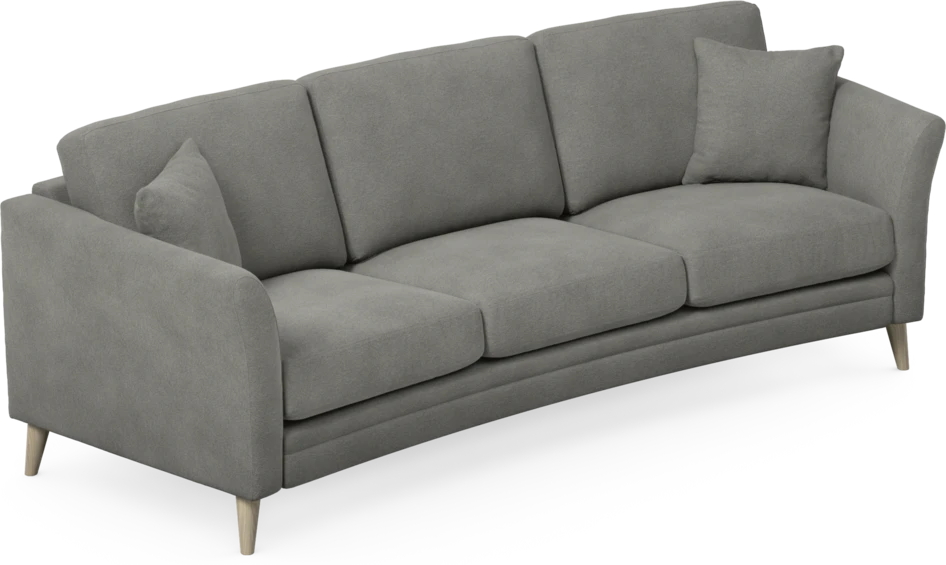 Eden - 3-sits soffa svängd - Grå