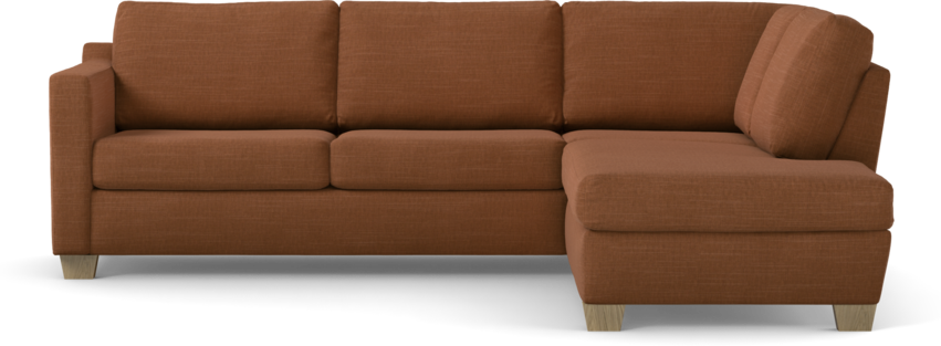 Friday - 2,5-sits soffa med divan höger - Orange