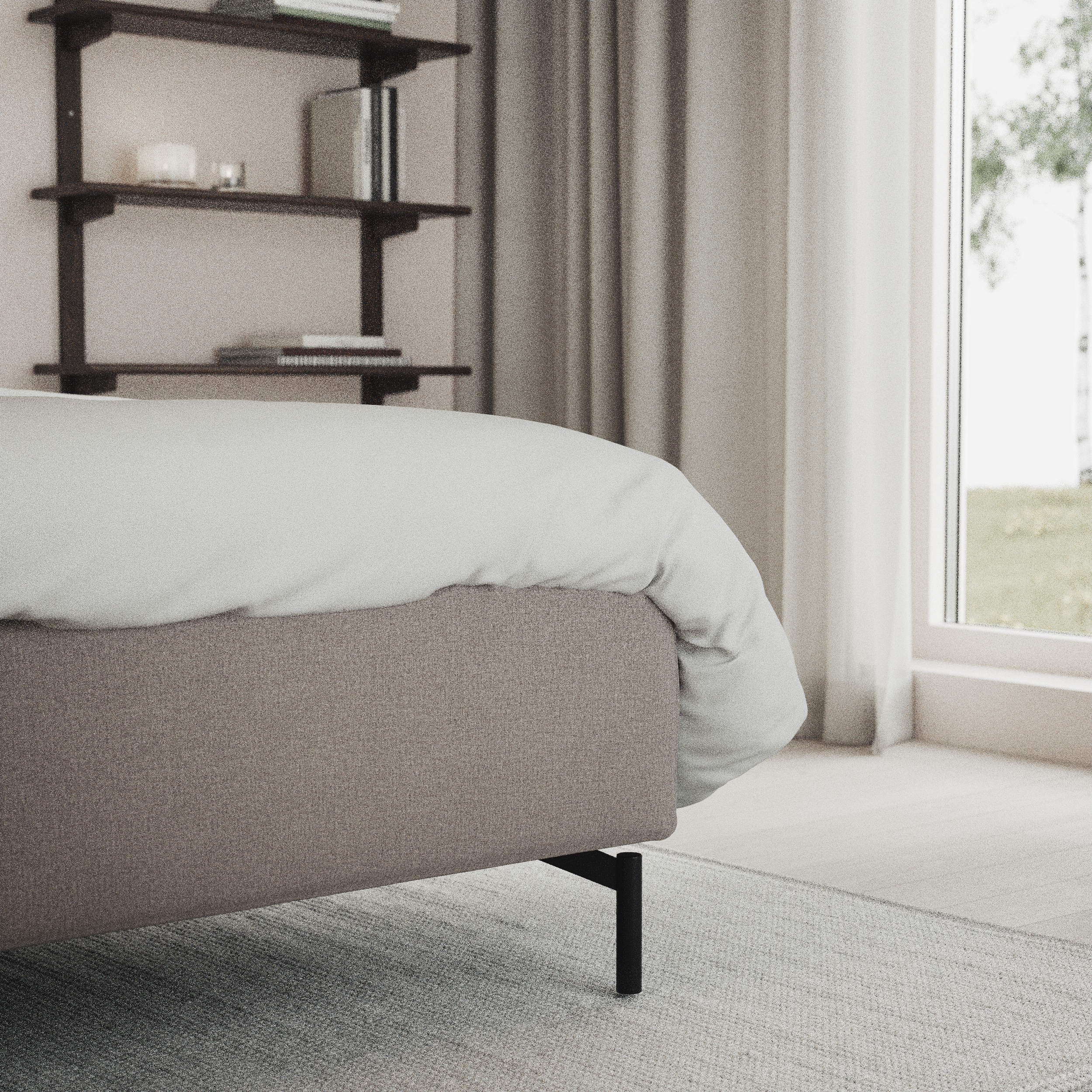 Delux Exclusive - Kontinentalsäng, enkelsäng 120 cm med bäddmadrass och sängben - inspiration