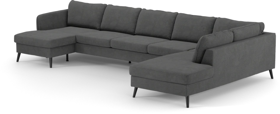 County - 4-sits soffa med schäslong vänster och divan höger - Grå