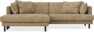 Harper - 4-sits med schäslong XL vänster - Brun