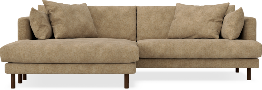 Harper - 4-sits med schäslong XL vänster - Brun