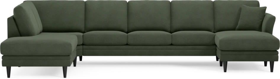 Eden - 3-sits soffa med divan vänster och schäslong höger - Grön