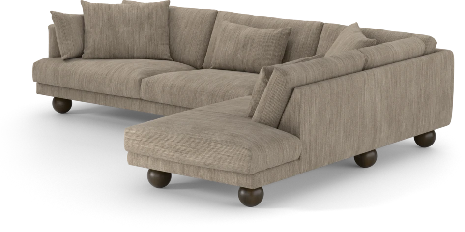 Harper - 3-sits soffa med divan höger - Beige