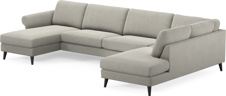 Bridge - 3-sits soffa med schäslong vänster och divan höger - Grå
