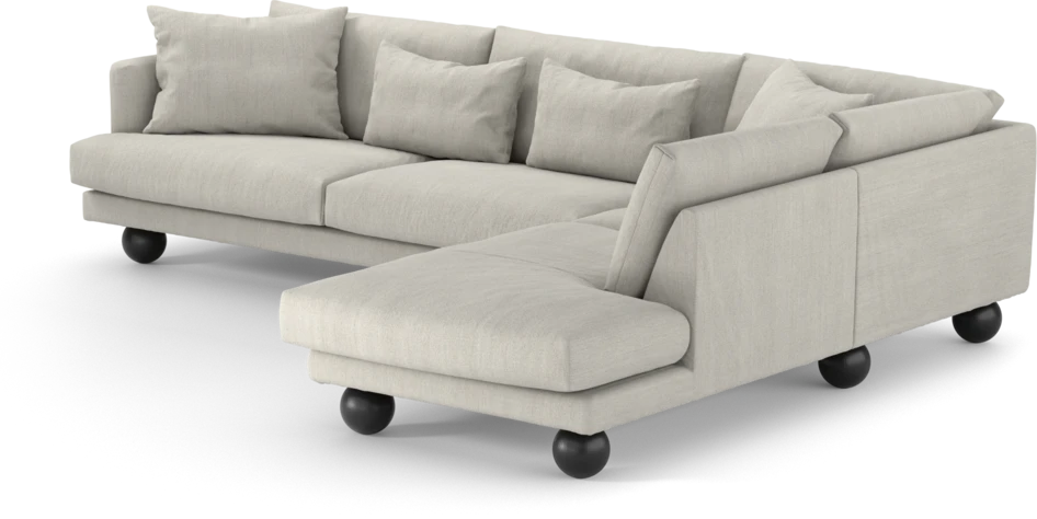 Harper - 3-sits soffa med divan höger - Beige