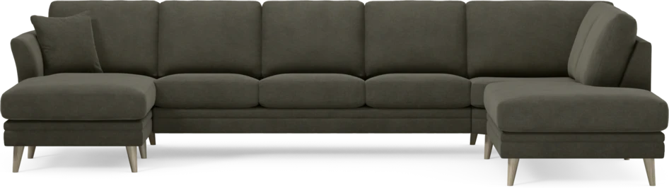 Eden - 3-sits soffa med schäslong vänster och divan höger - Grå