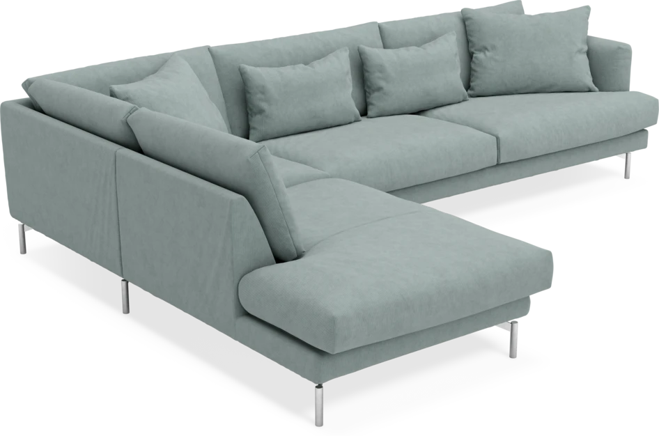 Harper - 3-sits soffa med divan vänster - Grön