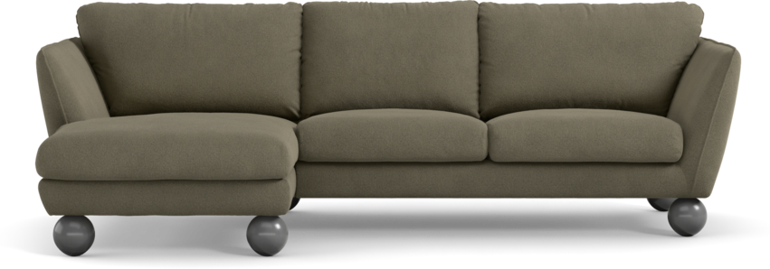 Madison Lux - 2-sits soffa med schäslong vänster - Brun
