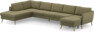 County - 4-sits soffa med divan vänster och schäslong höger - Grön