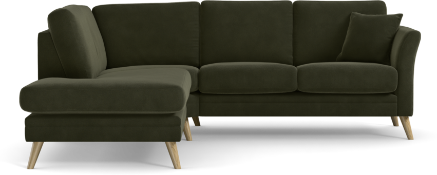 Eden - 2-sits soffa med divan - Grön