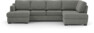 Friday - 3-sits soffa med schäslong vänster och divan höger - Grå