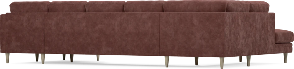 Eden - 3-sits soffa med divan vänster och schäslong höger - Röd