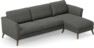 Bridge - 3-sits soffa med schäslong höger - Grå