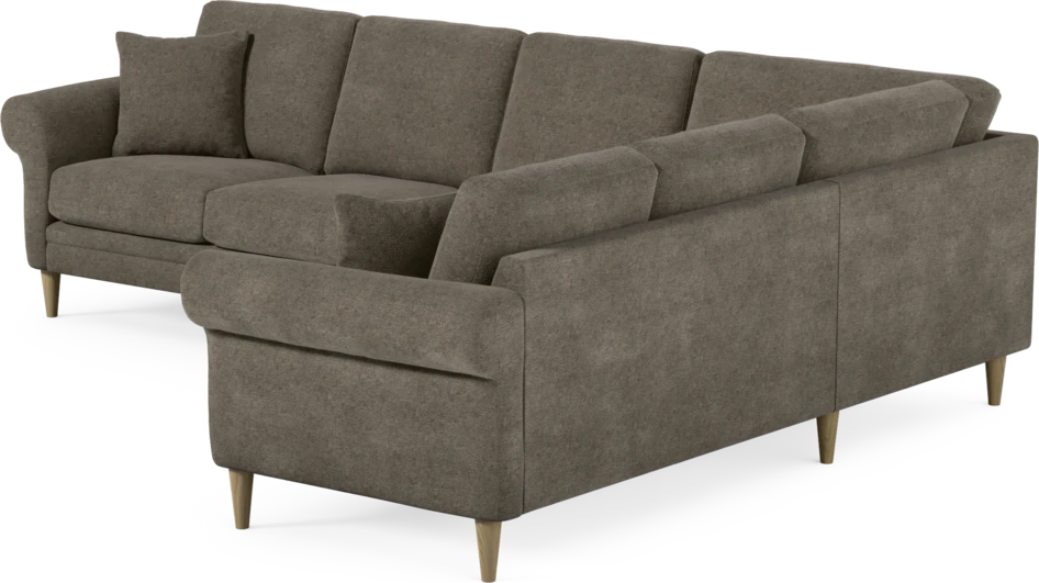 Eden - Hörnsoffa, 3+2-sits - Brun