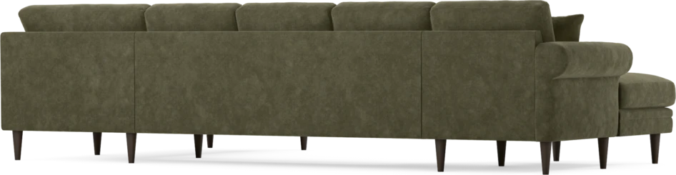 Eden - 3-sits soffa med schäslong vänster och divan höger - Grön