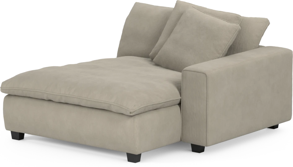 Bellora - Schäslong XL med armstöd höger - Beige