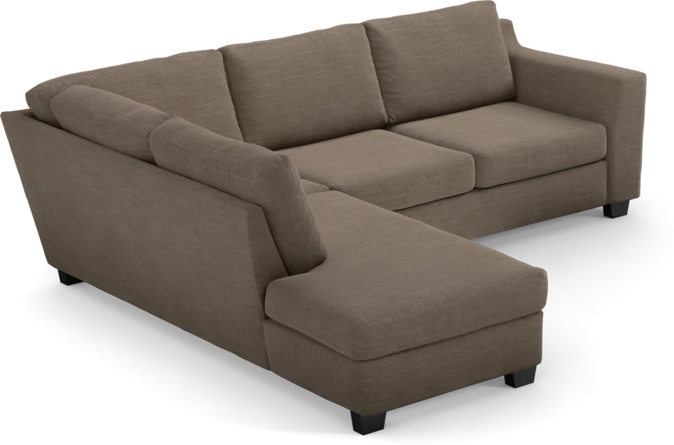Friday - 2,5-sits soffa med divan vänster - Brun