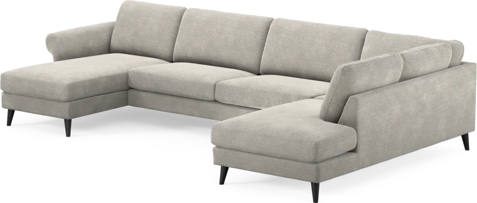 Bridge - 3-sits soffa med schäslong vänster och divan höger - Grå