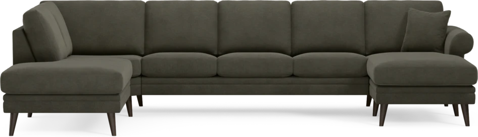 Eden - 3-sits soffa med divan vänster och schäslong höger - Grå