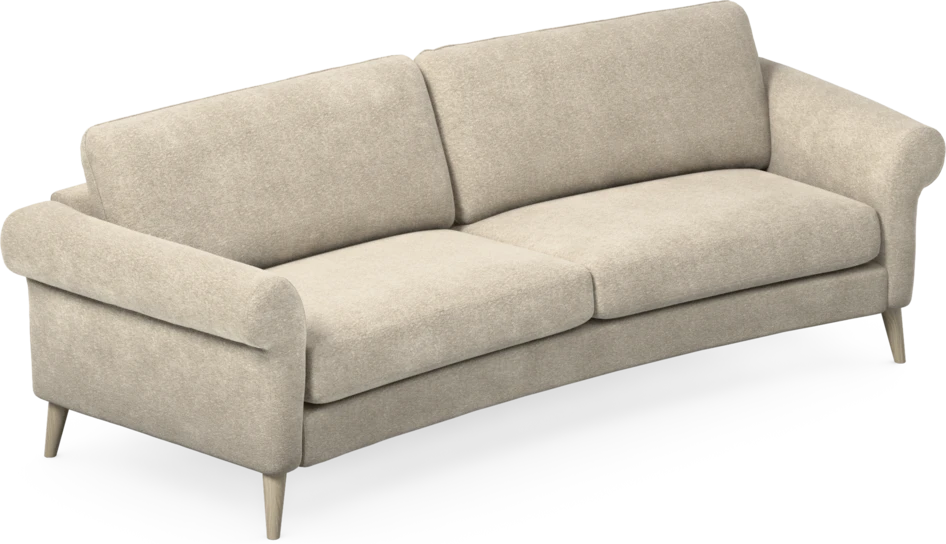 Bridge - 3-sits soffa svängd - Beige