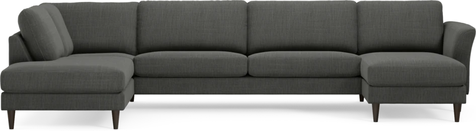 Bridge - 3-sits soffa med divan vänster och schäslong höger - Grå
