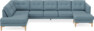Rio - 4-sits soffa med divan vänster och schäslong höger - Blå