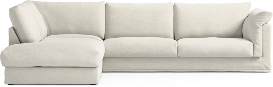 Cherrie Klädsel - Klädsel till 3-sits soffa med divan vänster - Vit