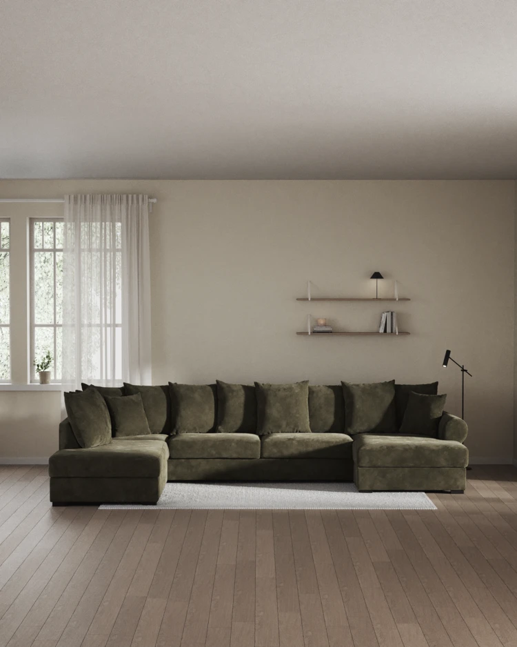 Town - 3-sits soffa med divan vänster och schäslong höger - inspiration
